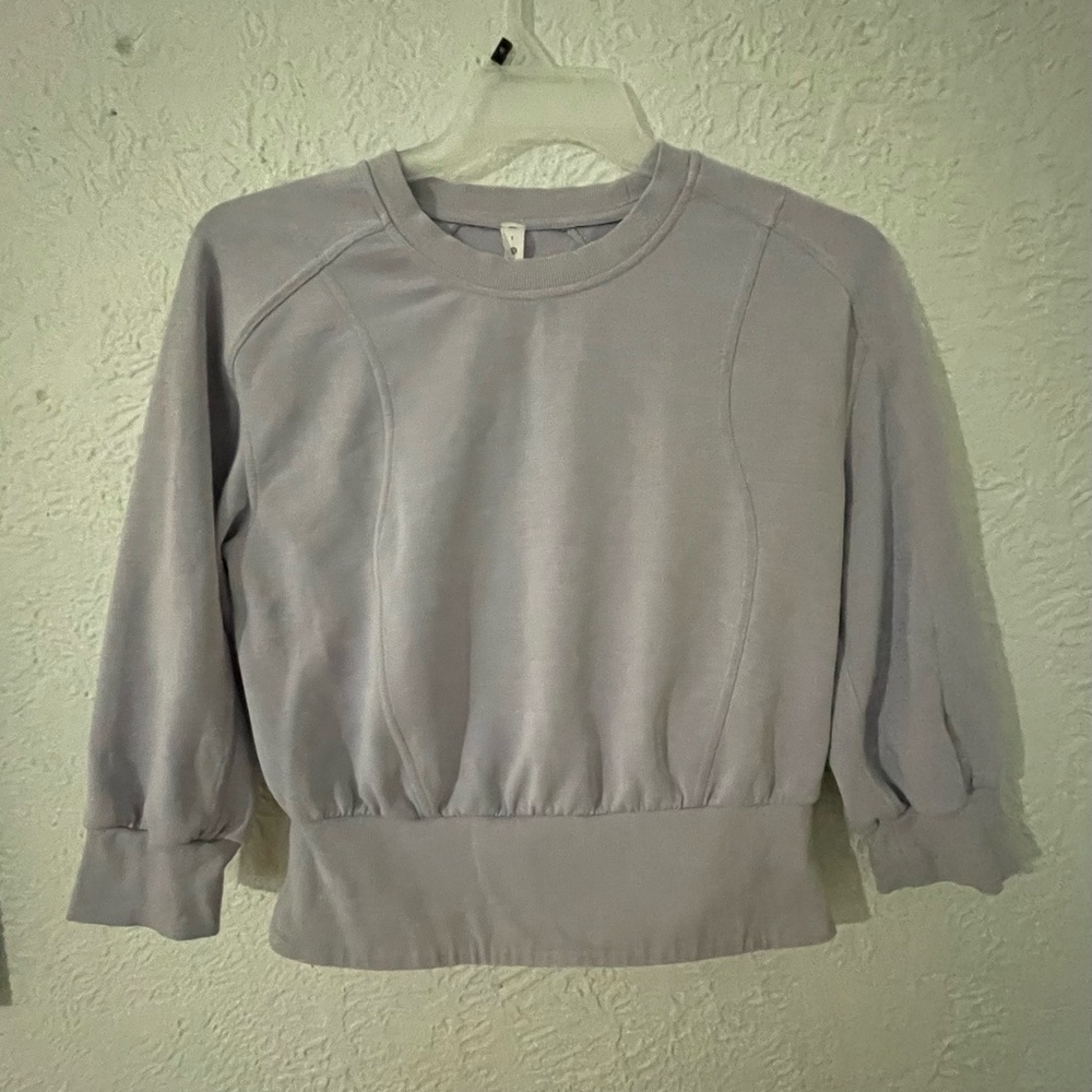 lululemon athletica Light Purple Cropped Crewneck Sweatshirt